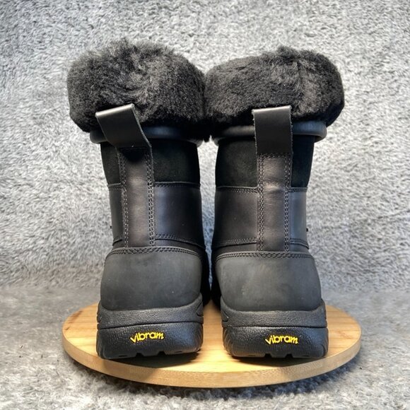 UGG Butte Cold Weather Leather Boot Size 12 Men Black 5521 - Picture 5 of 8